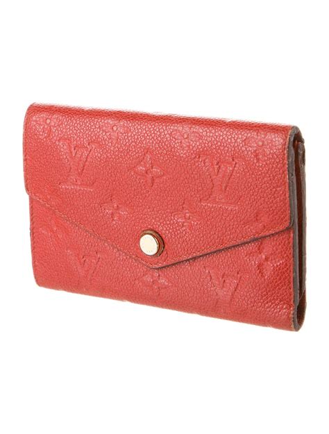 louis vuitton wallet women red|louis vuitton victorine wallet.